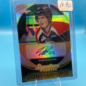 2015-16 Leaf Signature Series Prospects Autographs #SPQB1 Quinn Benjafield /8